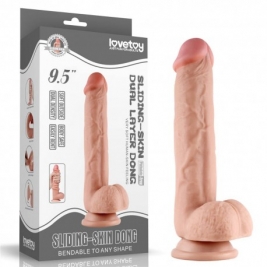 02 Dildo cu ventuza Sliding-Skin 23,5 cm